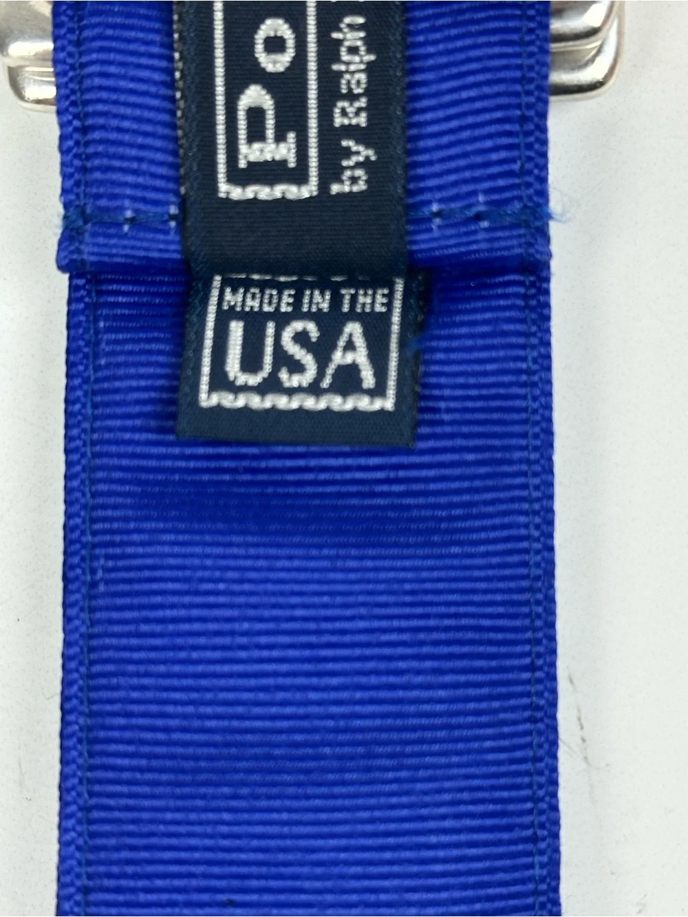 Polo by Ralph Lauren Royal Blue D-Ring Belt with Yellow Logo